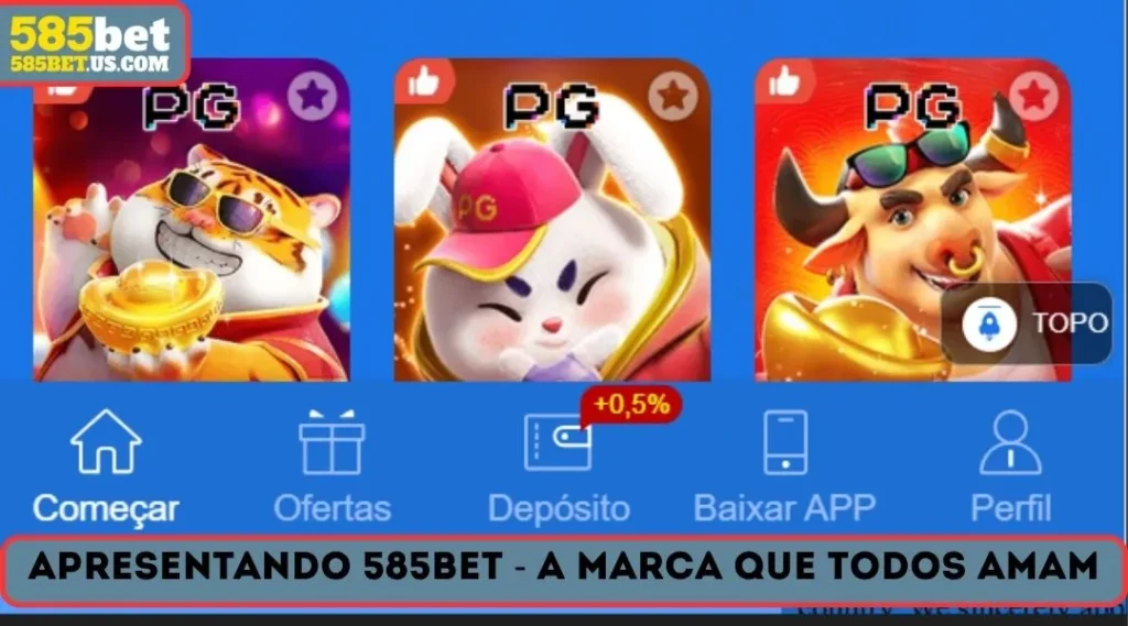 Apresentando 585BET a marca que todos amam
