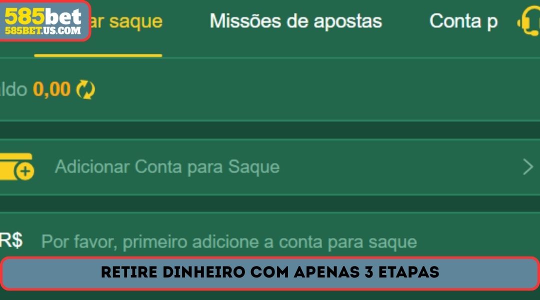 Retire dinheiro com apenas 3 etapas